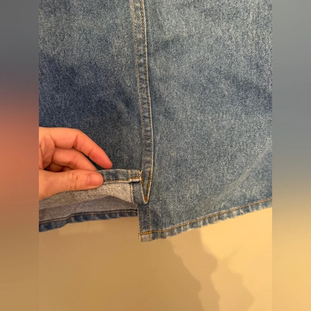 Authentic Y2K Red Square Wear Denim Skirt - Picture 8 of 14